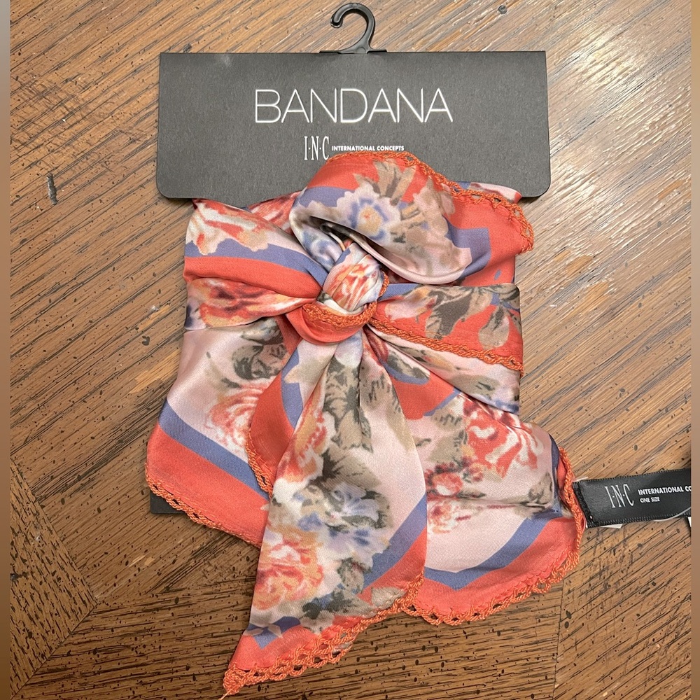 INC International Concept Spring Floral Bandana Scarf